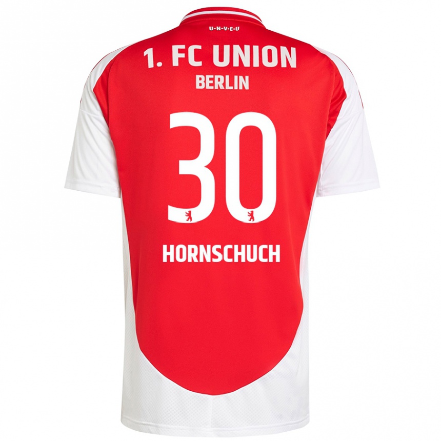 Kinder Fußball Sarah Hornschuch #30 Rot Weiß Heimtrikot Trikot 2024/25 T-Shirt Luxemburg