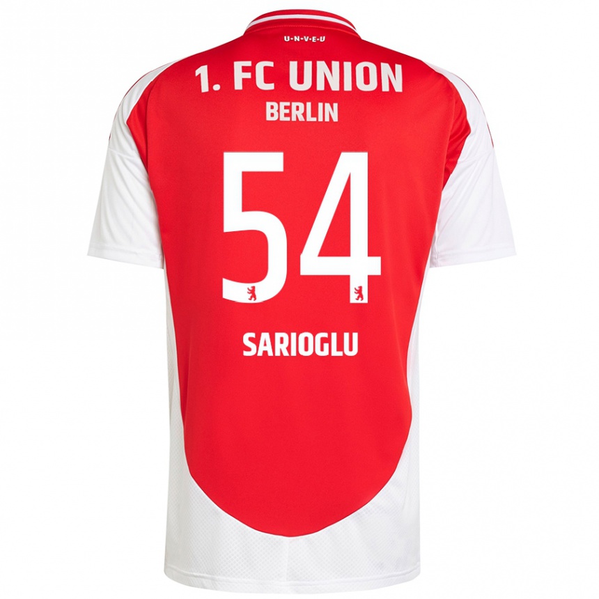 Kinder Fußball Defne Sarıoğlu #54 Rot Weiß Heimtrikot Trikot 2024/25 T-Shirt Luxemburg