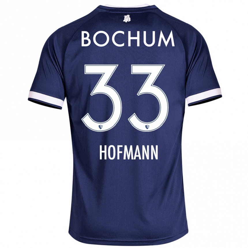 Kinder Fußball Philipp Hofmann #33 Dunkelblau Heimtrikot Trikot 2024/25 T-Shirt Luxemburg