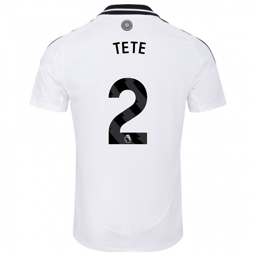 Kinder Fußball Kenny Tete #2 Weiß Heimtrikot Trikot 2024/25 T-Shirt Luxemburg