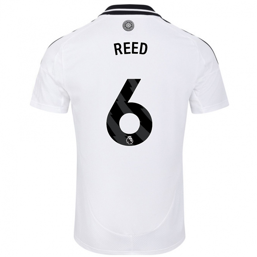 Kinder Fußball Harrison Reed #6 Weiß Heimtrikot Trikot 2024/25 T-Shirt Luxemburg