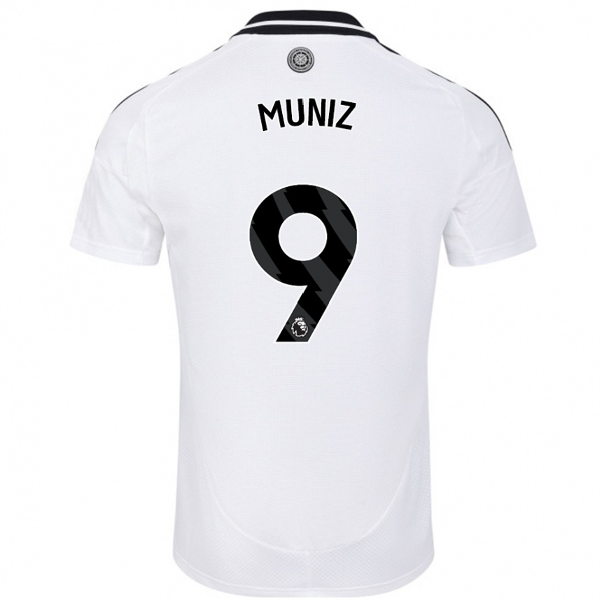 Kinder Fußball Rodrigo Muniz #9 Weiß Heimtrikot Trikot 2024/25 T-Shirt Luxemburg