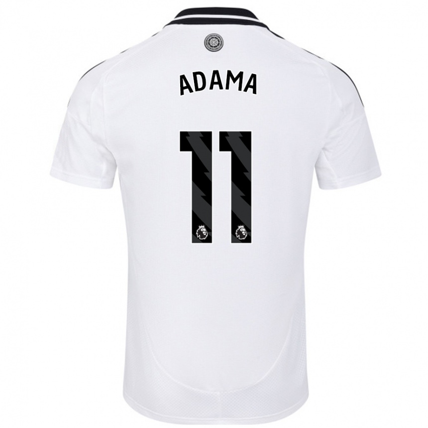 Kinder Fußball Adama Traoré #11 Weiß Heimtrikot Trikot 2024/25 T-Shirt Luxemburg