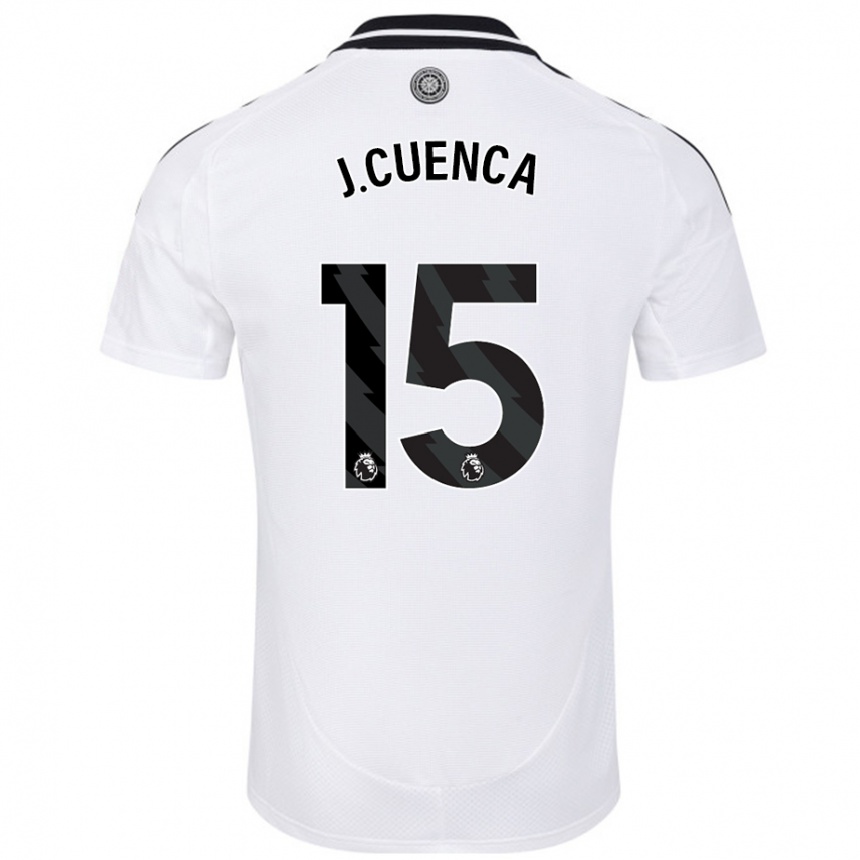 Kinder Fußball Jorge Cuenca #15 Weiß Heimtrikot Trikot 2024/25 T-Shirt Luxemburg