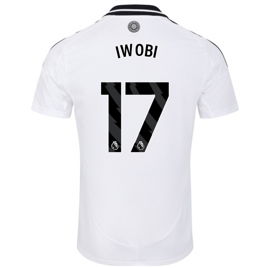 Kinder Fußball Alex Iwobi #17 Weiß Heimtrikot Trikot 2024/25 T-Shirt Luxemburg