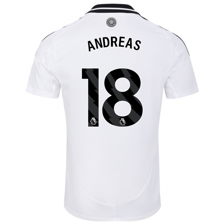 Kinder Fußball Andreas Pereira #18 Weiß Heimtrikot Trikot 2024/25 T-Shirt Luxemburg