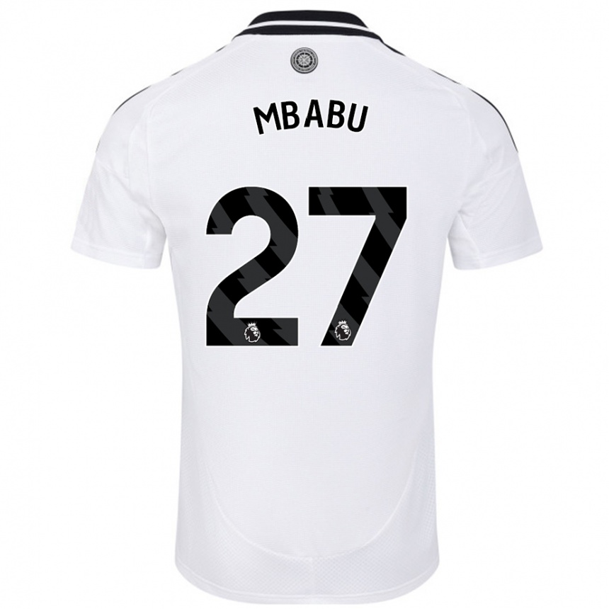 Kinder Fußball Kevin Mbabu #27 Weiß Heimtrikot Trikot 2024/25 T-Shirt Luxemburg