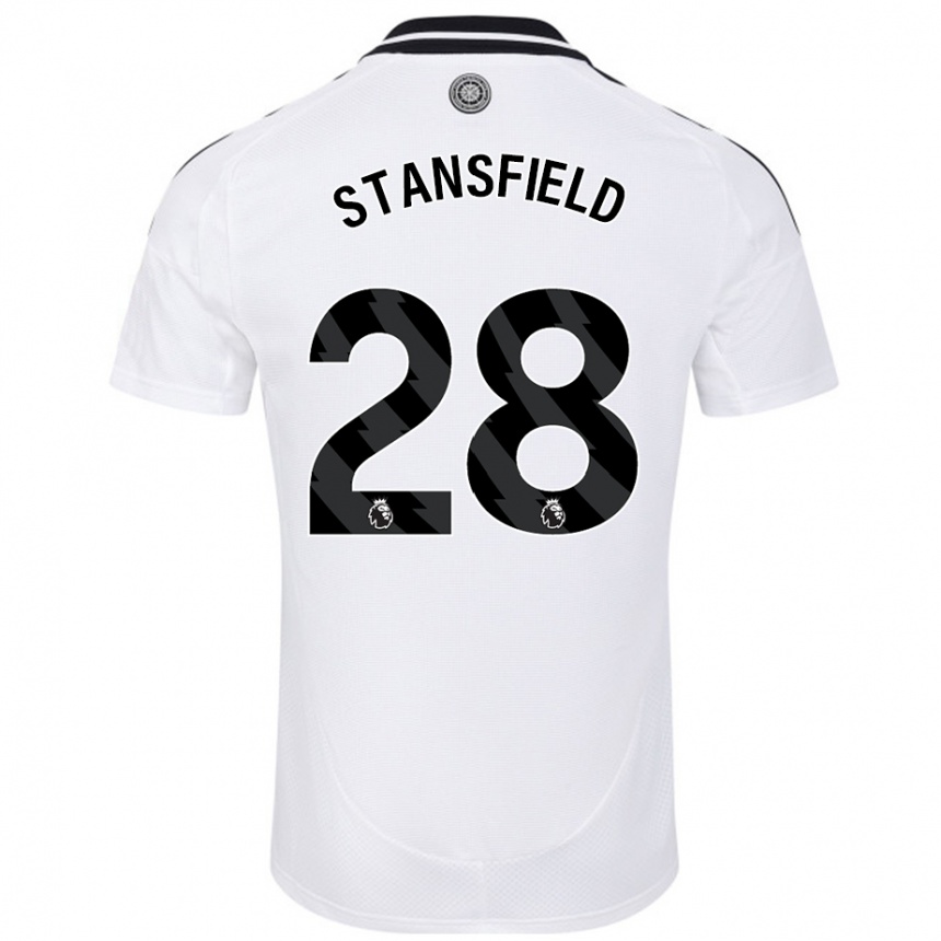 Kinder Fußball Jay Stansfield #28 Weiß Heimtrikot Trikot 2024/25 T-Shirt Luxemburg