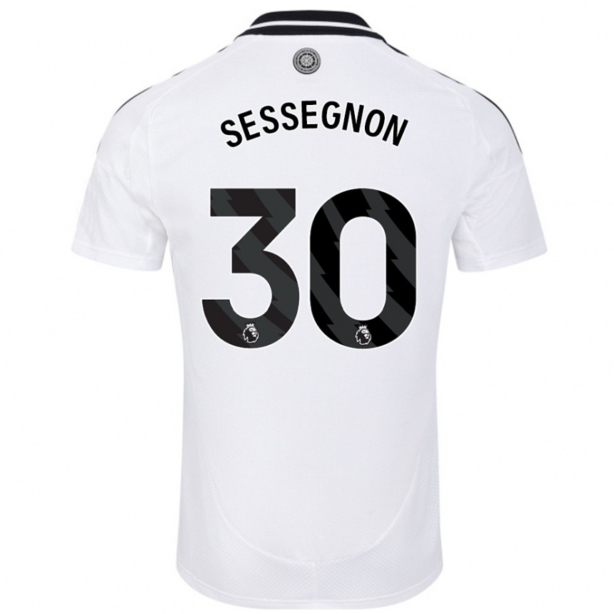 Kinder Fußball Ryan Sessegnon #30 Weiß Heimtrikot Trikot 2024/25 T-Shirt Luxemburg