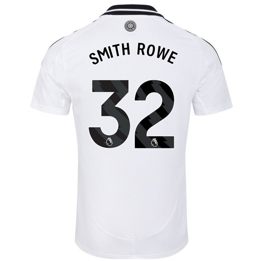 Kinder Fußball Emile Smith Rowe #32 Weiß Heimtrikot Trikot 2024/25 T-Shirt Luxemburg