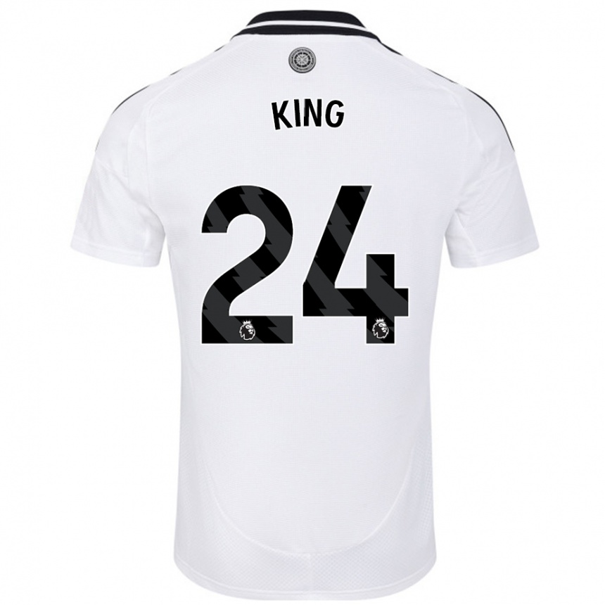 Kinder Fußball Joshua King #24 Weiß Heimtrikot Trikot 2024/25 T-Shirt Luxemburg