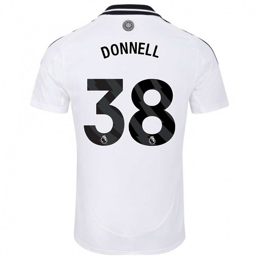 Kinder Fußball Chris Donnell #38 Weiß Heimtrikot Trikot 2024/25 T-Shirt Luxemburg