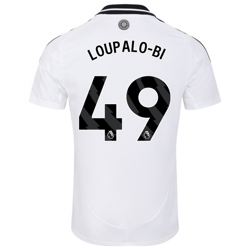 Kinder Fußball Aaron Loupalo-Bi #49 Weiß Heimtrikot Trikot 2024/25 T-Shirt Luxemburg