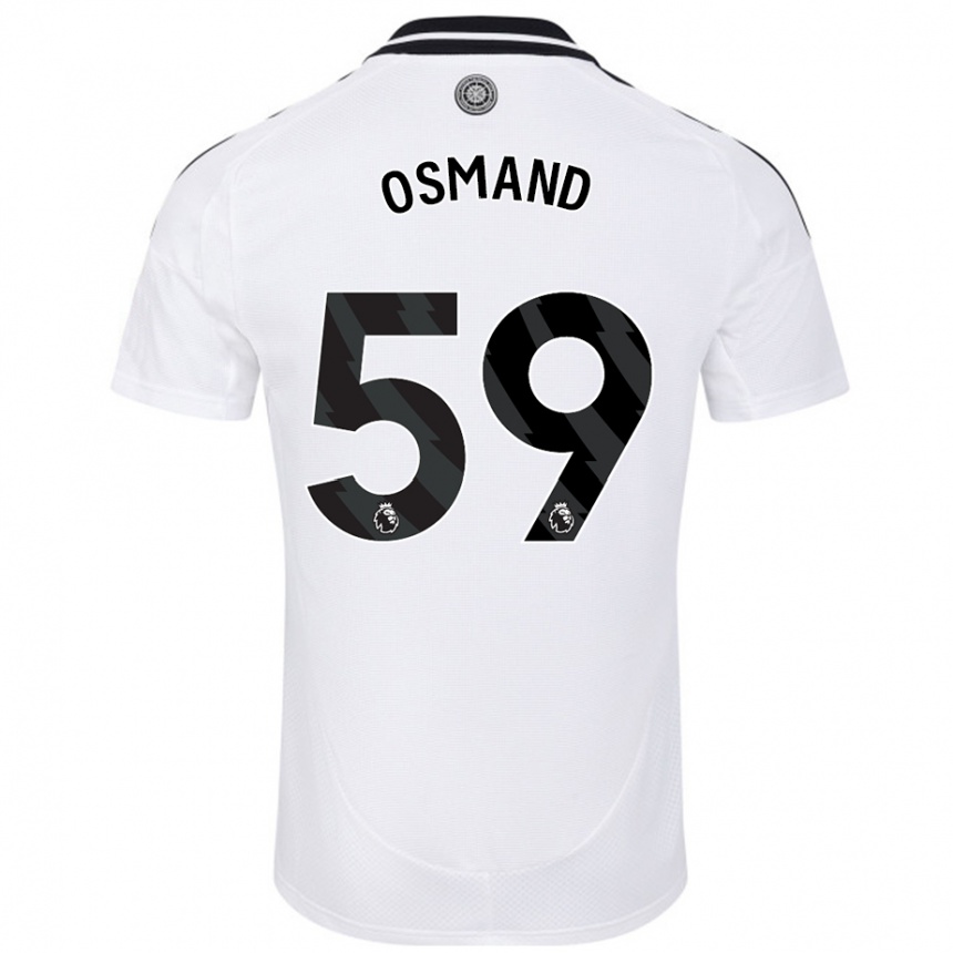 Kinder Fußball Callum Osmand #59 Weiß Heimtrikot Trikot 2024/25 T-Shirt Luxemburg