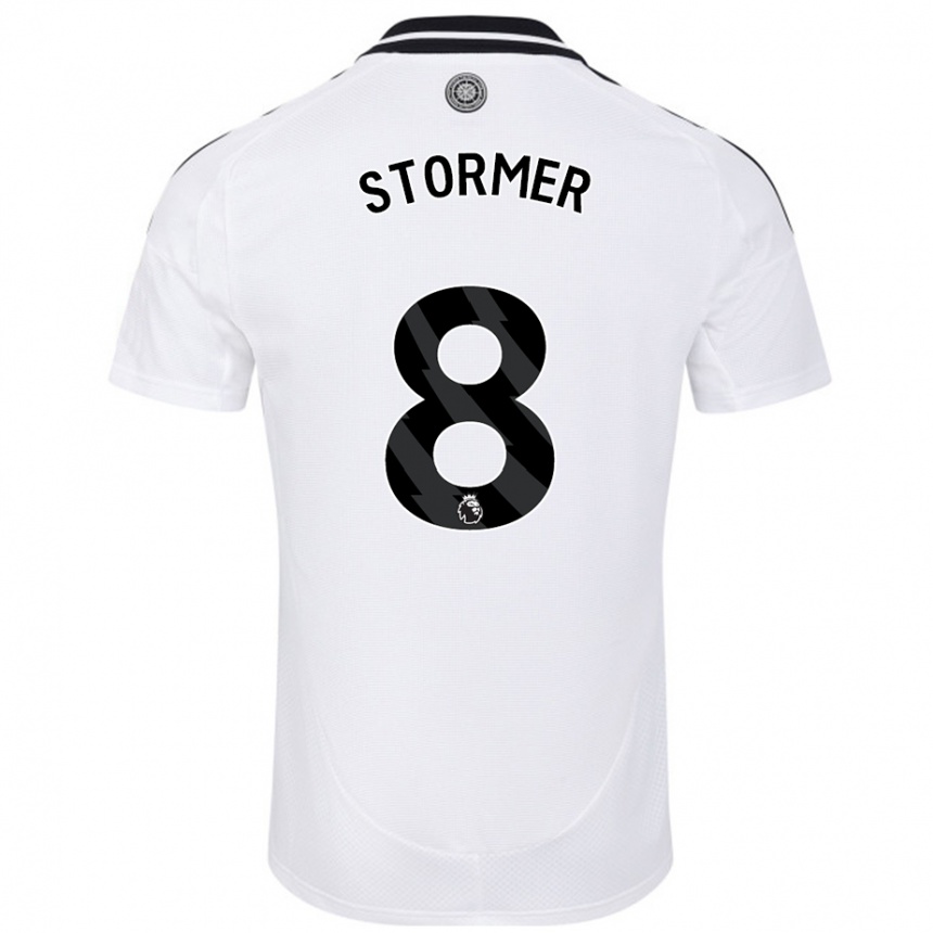 Kinder Fußball Becky Stormer #8 Weiß Heimtrikot Trikot 2024/25 T-Shirt Luxemburg