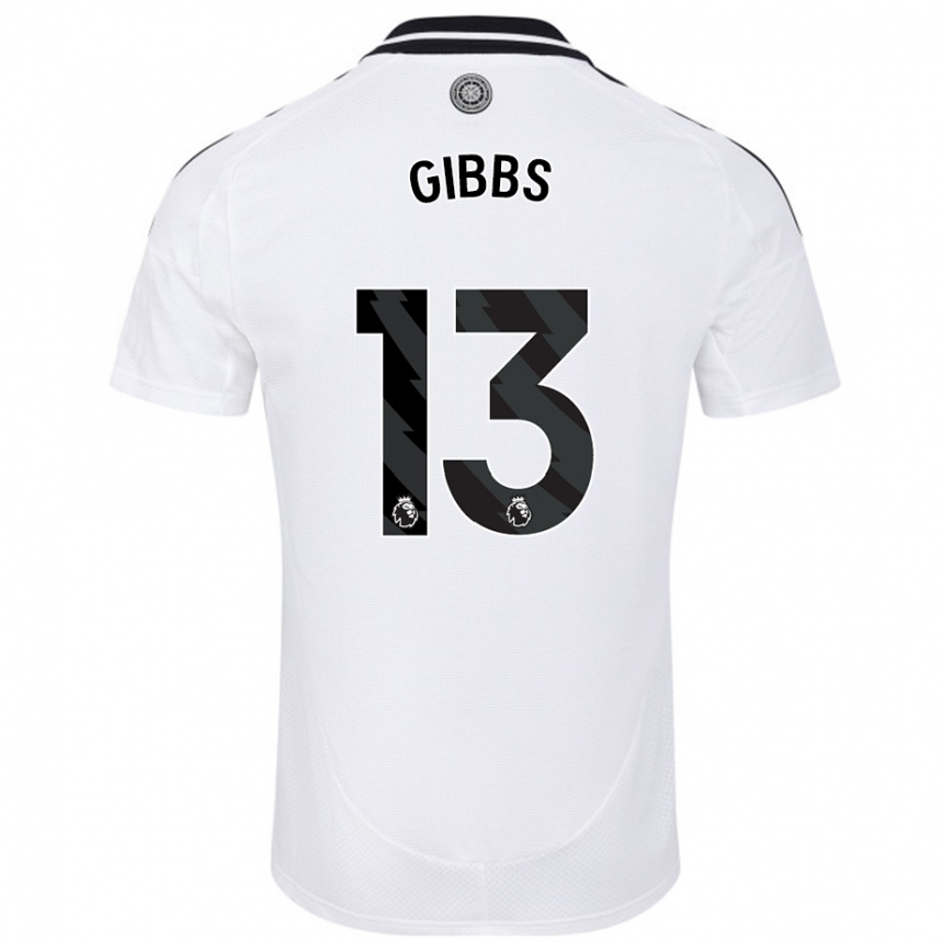 Kinder Fußball Frankie Gibbs #13 Weiß Heimtrikot Trikot 2024/25 T-Shirt Luxemburg