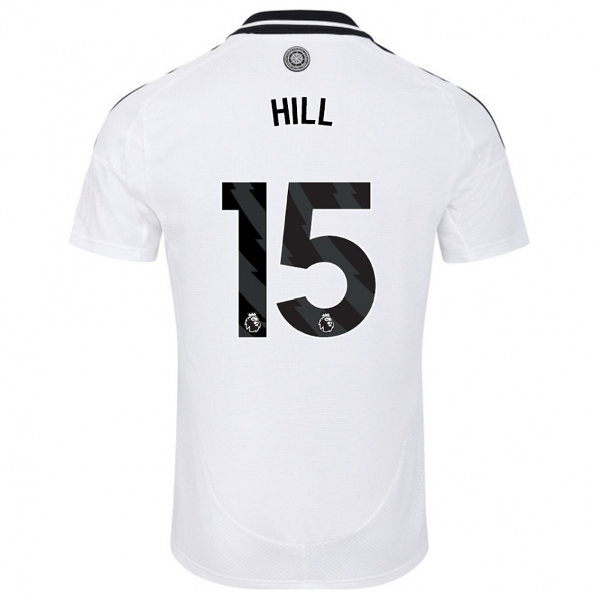 Kinder Fußball Anisha Hill #15 Weiß Heimtrikot Trikot 2024/25 T-Shirt Luxemburg