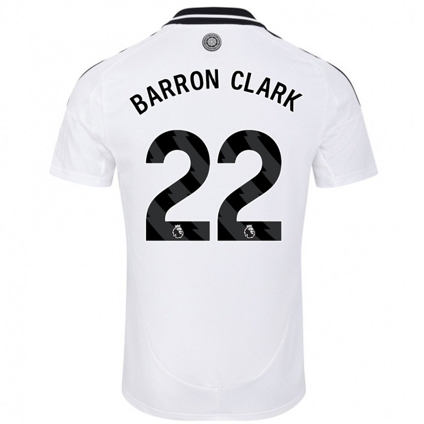 Kinder Fußball Betty Barron-Clark #22 Weiß Heimtrikot Trikot 2024/25 T-Shirt Luxemburg