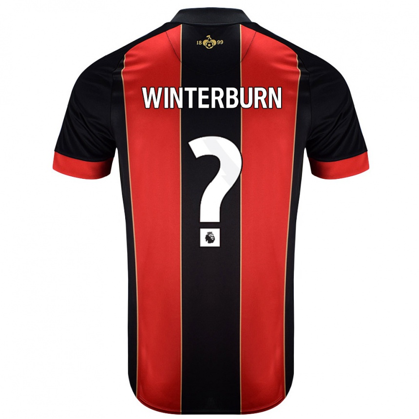 Kinder Fußball Ben Winterburn #0 Rot Schwarz Heimtrikot Trikot 2024/25 T-Shirt Luxemburg