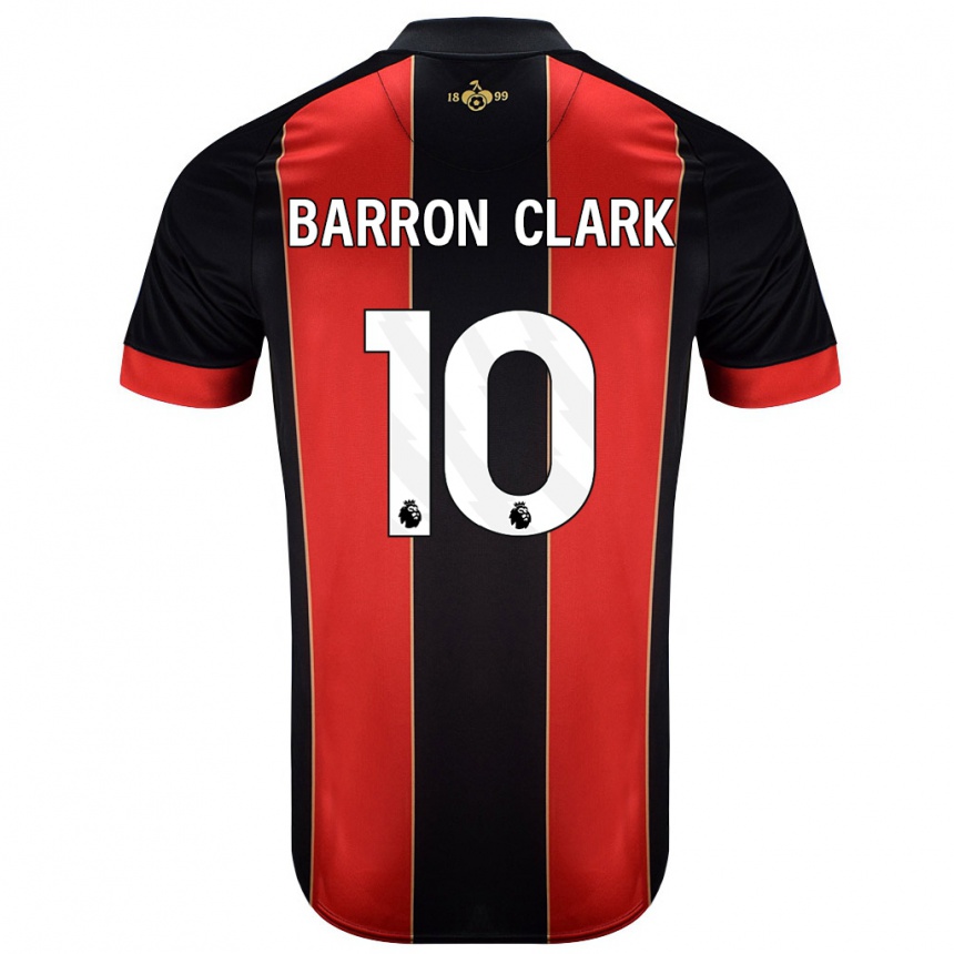 Kinder Fußball Molly Barron-Clark #10 Rot Schwarz Heimtrikot Trikot 2024/25 T-Shirt Luxemburg