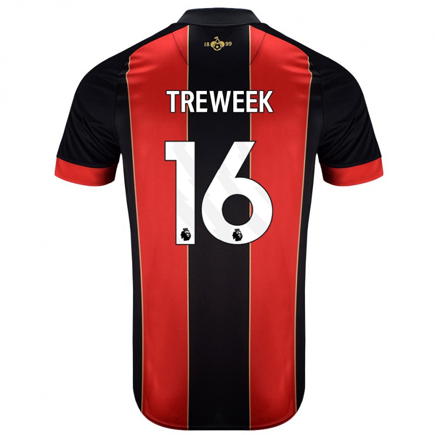 Kinder Fußball Jess Treweek #16 Rot Schwarz Heimtrikot Trikot 2024/25 T-Shirt Luxemburg