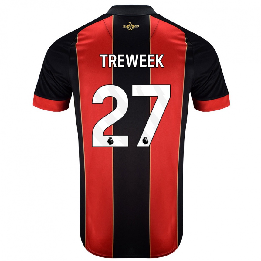 Kinder Fußball Amber Treweek #27 Rot Schwarz Heimtrikot Trikot 2024/25 T-Shirt Luxemburg