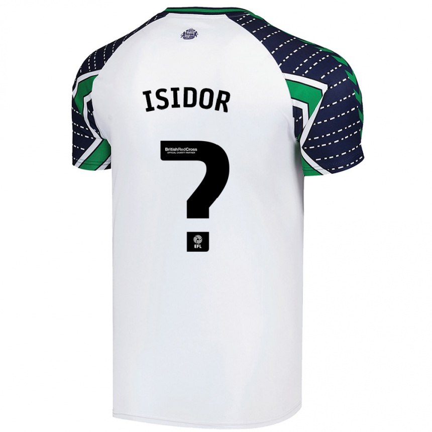 Kinder Fußball Wilson Isidor #0 Weiß Auswärtstrikot Trikot 2024/25 T-Shirt Luxemburg