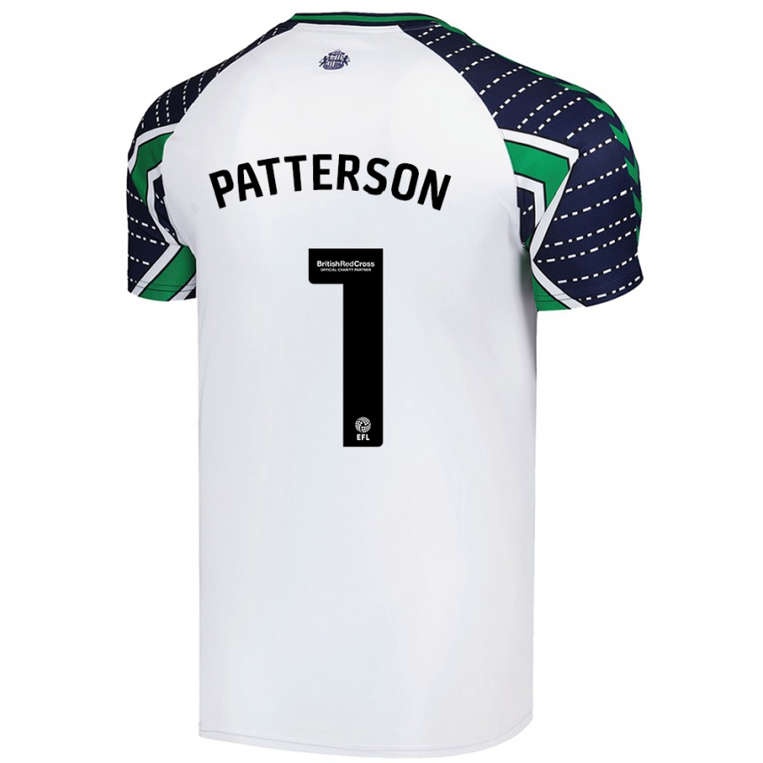 Kinder Fußball Anthony Patterson #1 Weiß Auswärtstrikot Trikot 2024/25 T-Shirt Luxemburg