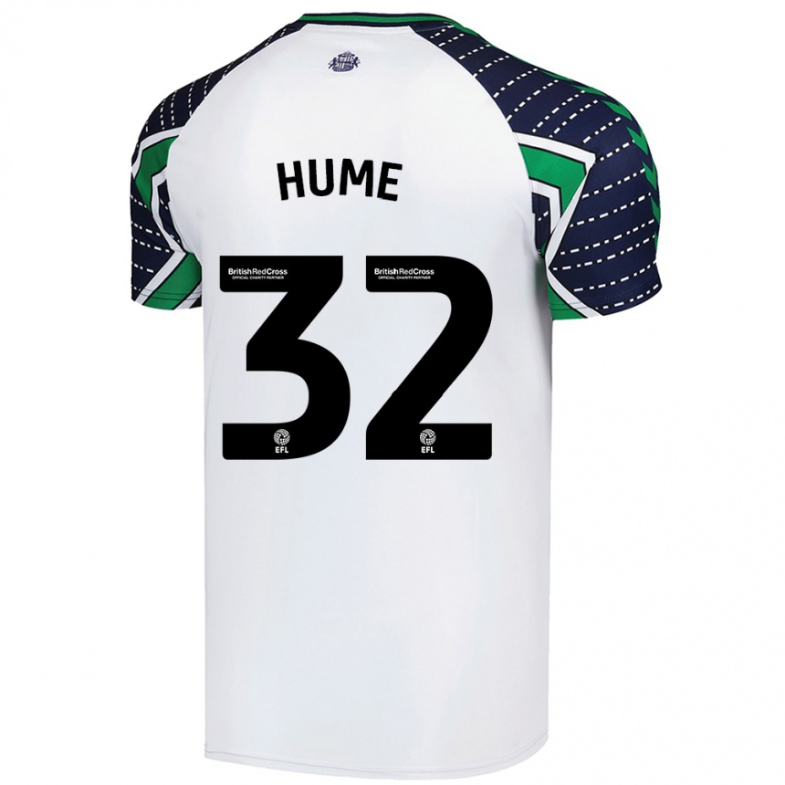 Kinder Fußball Trai Hume #32 Weiß Auswärtstrikot Trikot 2024/25 T-Shirt Luxemburg