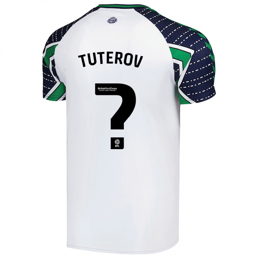 Kinder Fußball Timur Tuterov #0 Weiß Auswärtstrikot Trikot 2024/25 T-Shirt Luxemburg