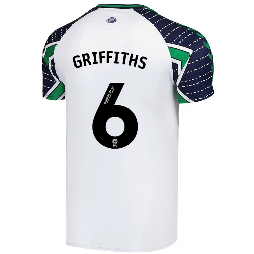 Kinder Fußball Louise Griffiths #6 Weiß Auswärtstrikot Trikot 2024/25 T-Shirt Luxemburg