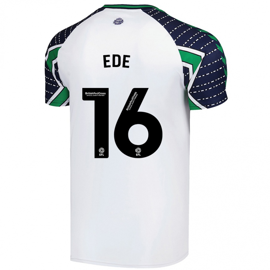 Kinder Fußball Grace Ede #16 Weiß Auswärtstrikot Trikot 2024/25 T-Shirt Luxemburg