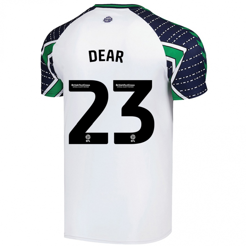 Kinder Fußball Jenna Dear #23 Weiß Auswärtstrikot Trikot 2024/25 T-Shirt Luxemburg