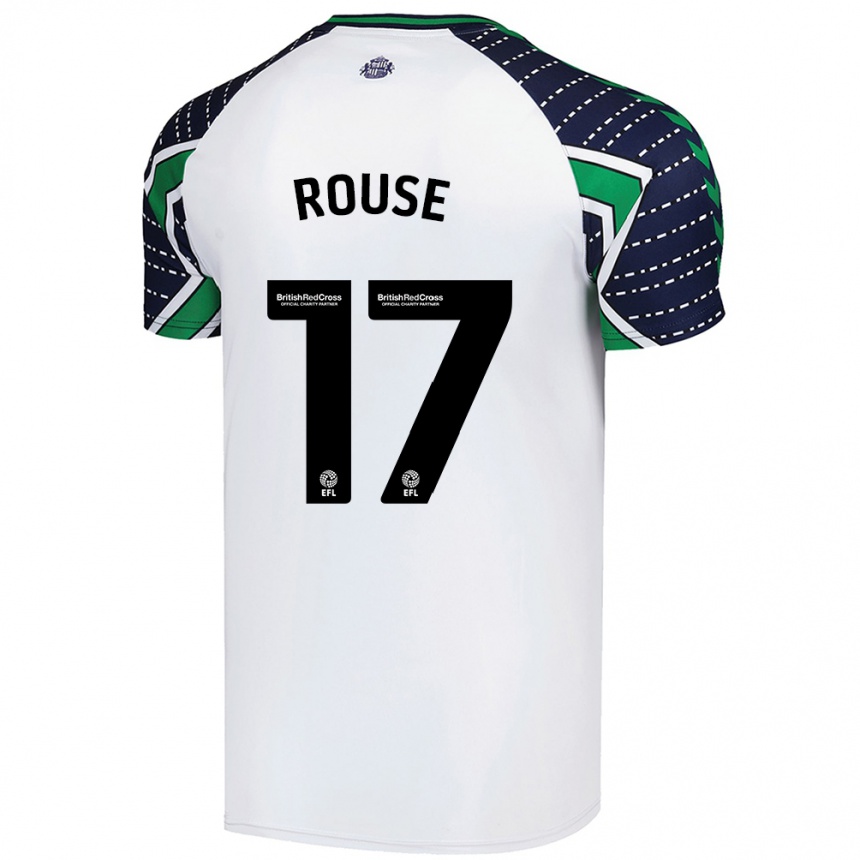 Kinder Fußball Mollie Rouse #17 Weiß Auswärtstrikot Trikot 2024/25 T-Shirt Luxemburg