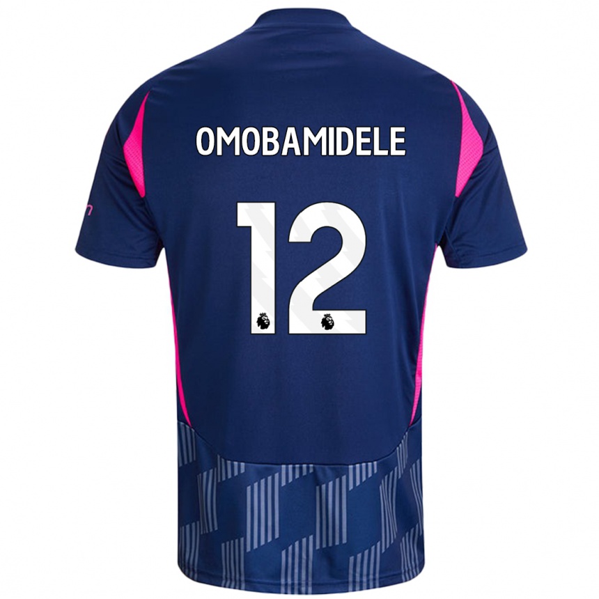 Kinder Fußball Andrew Omobamidele #12 Königsblau Rosa Auswärtstrikot Trikot 2024/25 T-Shirt Luxemburg