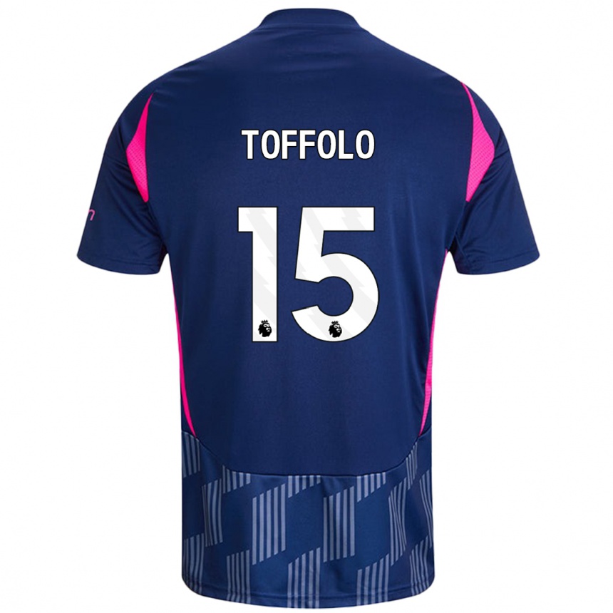 Kinder Fußball Harry Toffolo #15 Königsblau Rosa Auswärtstrikot Trikot 2024/25 T-Shirt Luxemburg