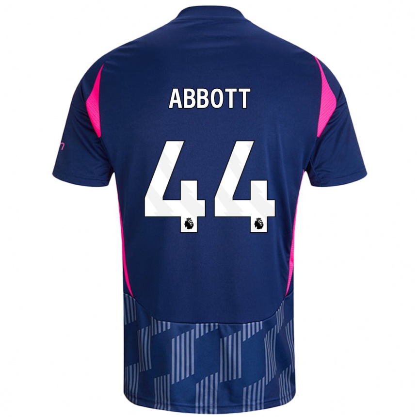 Kinder Fußball Zach Abbott #44 Königsblau Rosa Auswärtstrikot Trikot 2024/25 T-Shirt Luxemburg