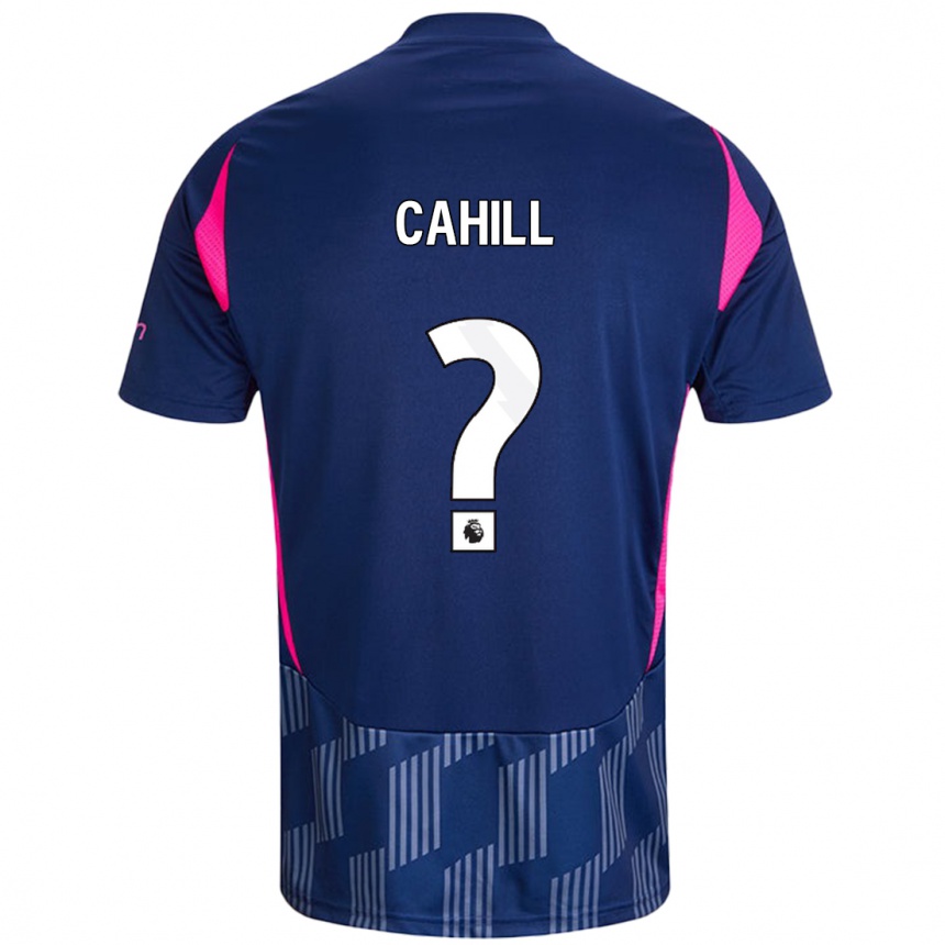 Kinder Fußball Shae Cahill #0 Königsblau Rosa Auswärtstrikot Trikot 2024/25 T-Shirt Luxemburg