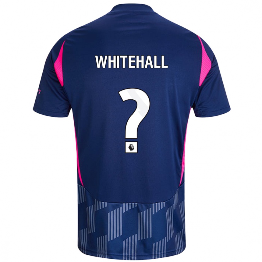 Kinder Fußball Archie Whitehall #0 Königsblau Rosa Auswärtstrikot Trikot 2024/25 T-Shirt Luxemburg