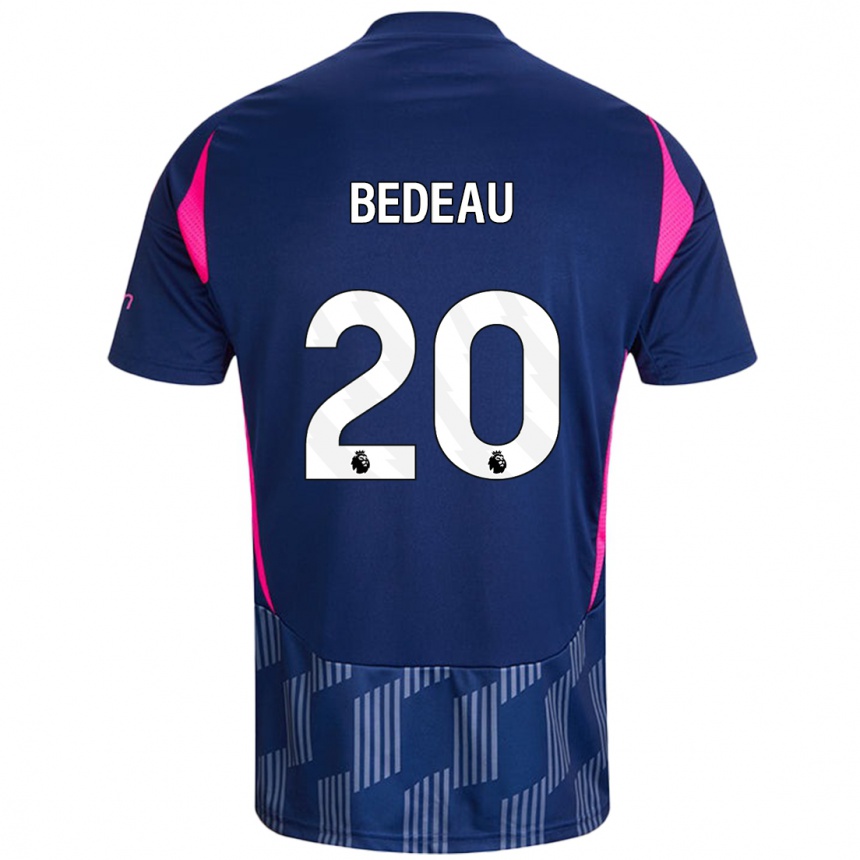 Kinder Fußball Naomi Bedeau #20 Königsblau Rosa Auswärtstrikot Trikot 2024/25 T-Shirt Luxemburg