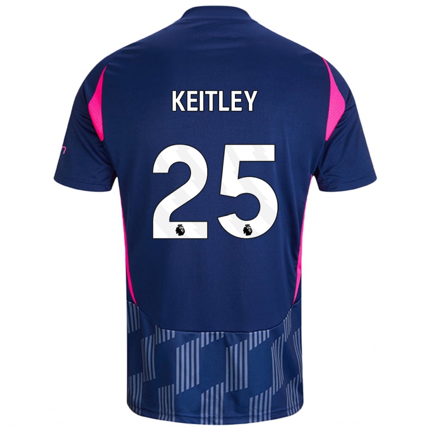 Kinder Fußball Alice Keitley #25 Königsblau Rosa Auswärtstrikot Trikot 2024/25 T-Shirt Luxemburg