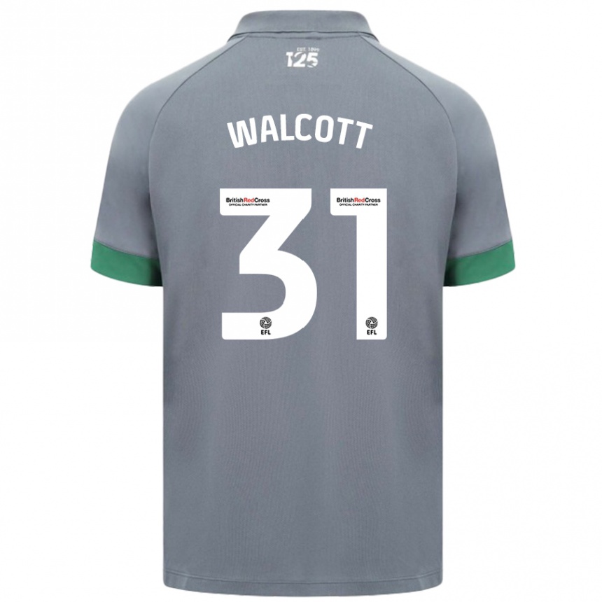 Kinder Fußball Malachi Fagan Walcott #31 Dunkelgrau Auswärtstrikot Trikot 2024/25 T-Shirt Luxemburg