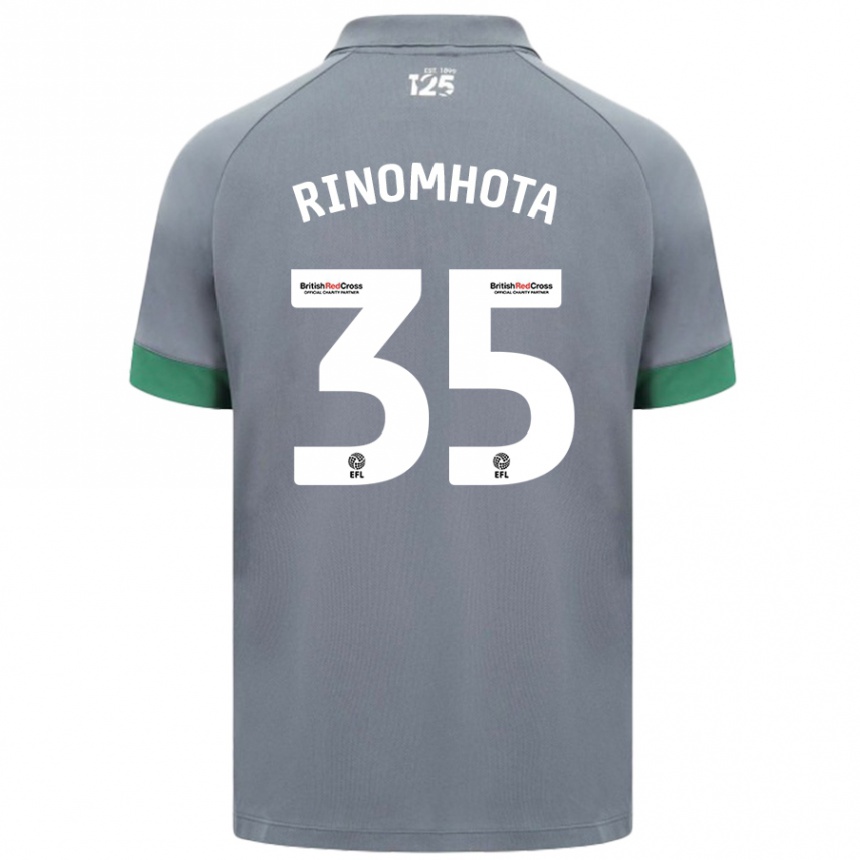 Kinder Fußball Andy Rinomhota #35 Dunkelgrau Auswärtstrikot Trikot 2024/25 T-Shirt Luxemburg