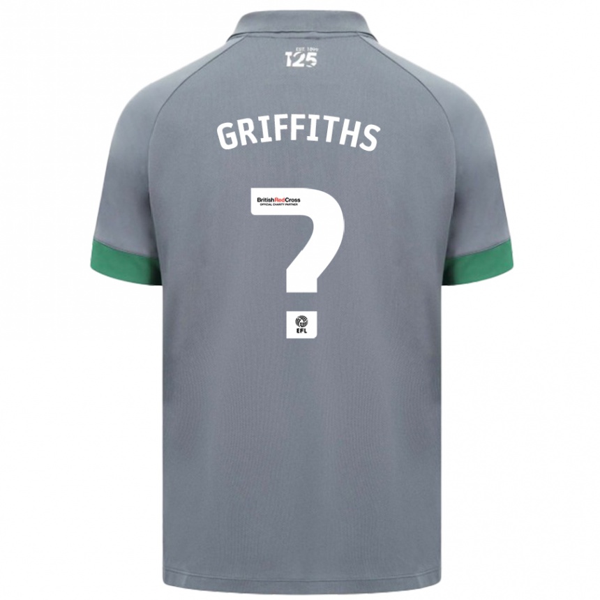 Kinder Fußball Ewan Griffiths #0 Dunkelgrau Auswärtstrikot Trikot 2024/25 T-Shirt Luxemburg