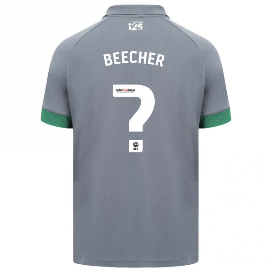 Kinder Fußball Josh Beecher #0 Dunkelgrau Auswärtstrikot Trikot 2024/25 T-Shirt Luxemburg