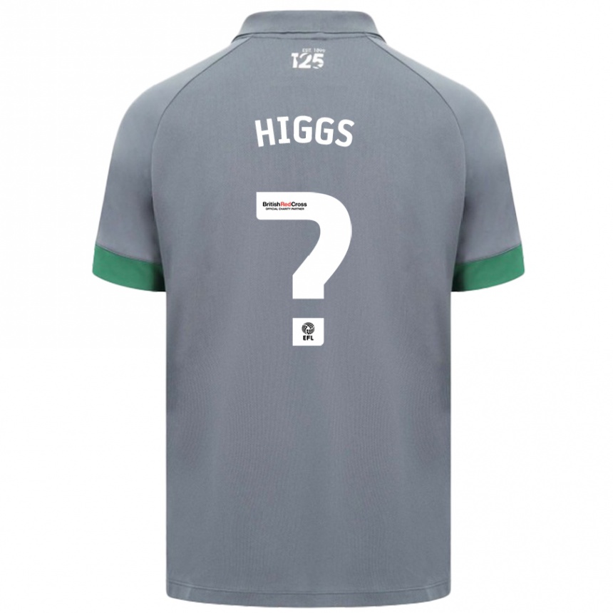 Kinder Fußball Daniel Higgs #0 Dunkelgrau Auswärtstrikot Trikot 2024/25 T-Shirt Luxemburg