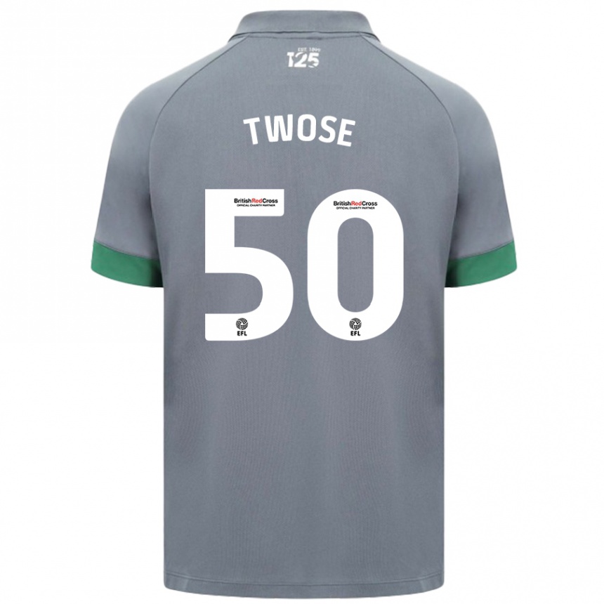 Kinder Fußball Cody Twose #50 Dunkelgrau Auswärtstrikot Trikot 2024/25 T-Shirt Luxemburg