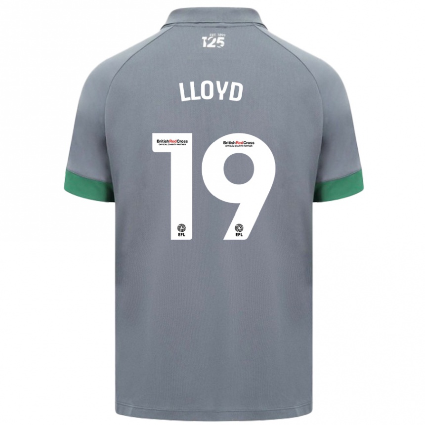 Kinder Fußball Madison Lloyd #19 Dunkelgrau Auswärtstrikot Trikot 2024/25 T-Shirt Luxemburg