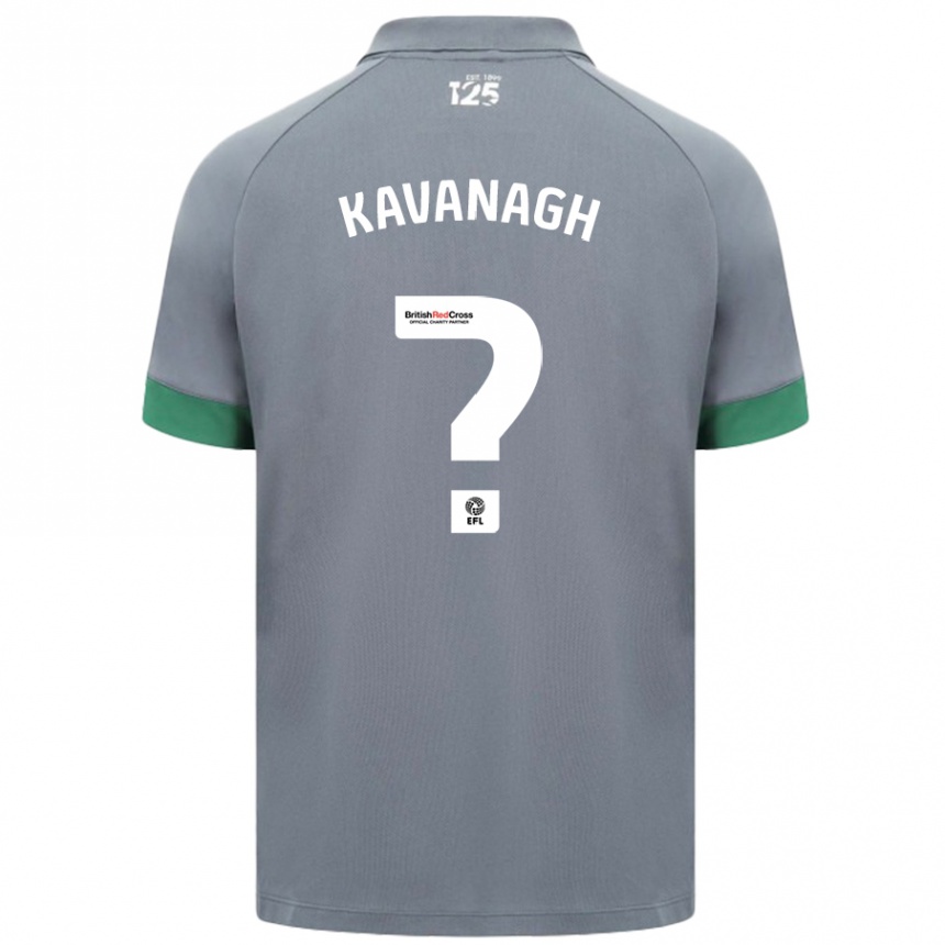 Kinder Fußball Ryan Kavanagh #0 Dunkelgrau Auswärtstrikot Trikot 2024/25 T-Shirt Luxemburg