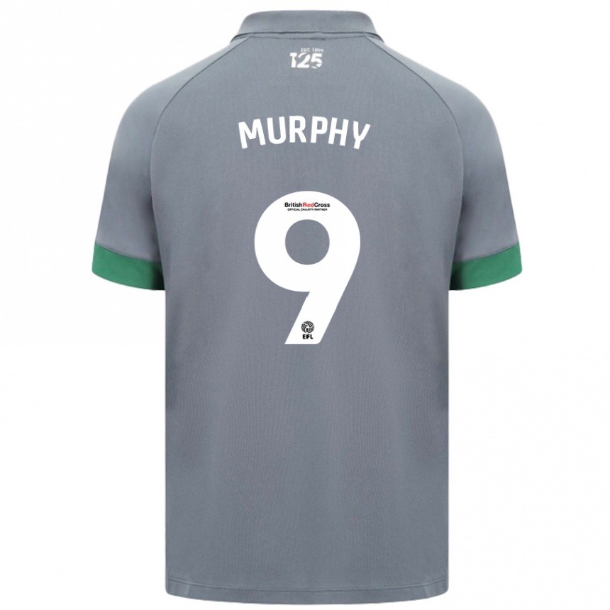 Kinder Fußball Alana Murphy #9 Dunkelgrau Auswärtstrikot Trikot 2024/25 T-Shirt Luxemburg